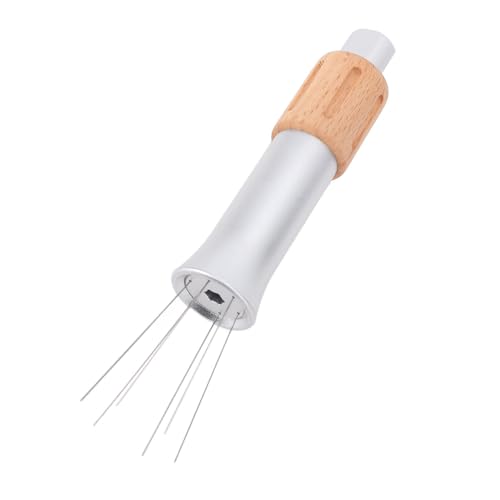 Focket Nadelkaffee -Kaffeeverteiler, Drücken von Kaffee -Rührer mit 8 Austauschbaren Nadeln für Kaffeeverteilungswerkzeug, Kaffee Whisk für (SILVER) von Focket