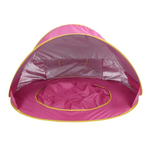 Focket Pop-Up-Strandzelt, tragbarer Sonnenschutz für den Außenbereich mit LSF 50+, einfach aufzubauendes, leichtes Sonnenschutzdach mit Tragetasche und Heringen für Camping, Wandern (PINK) von Focket