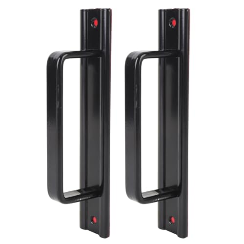 Focket Scheunentürgriffe, Schiebetürgriffe mit Tür -Ziehensgriffen für Glasschrankschublade Aluminiumlegierung Hardware für Kleiderschrankmöbel Innenraum Im Freien Gebrauch (BLACK) von Focket