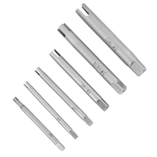 Focket Stahlschraubenextraktor -Set Starker Hochgeschwindigkeits -Stahlabstreizschraub Fassungsentferner für Industrie und Schrauben-/Befestigungsentfernung (6PCS) von Focket