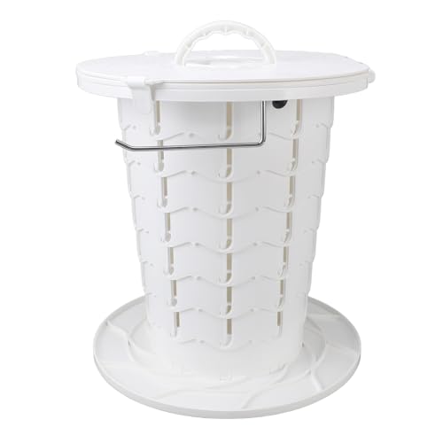 Focket Versenkbare Tragbare Toilette, 330,7lb Last 4.33-13.46 Zoll Einstellbare 7 Levelhöhe mit Faltbarem Design für Camping-Wanderreisen von Focket