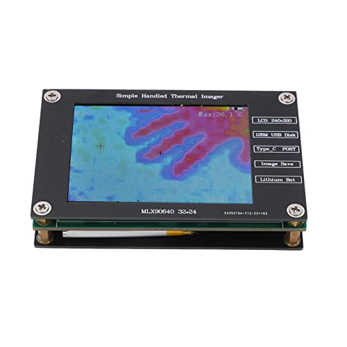 Focket Wärmebildkamera, 2.8in Full Angle Color LCD Display 320x240 Pixels Wärmebildkamera, -40℃ bis 300℃ 8Hz Wärmebildkamera, USB C Ladegerät Infrarot Wärmebildkamera von Focket