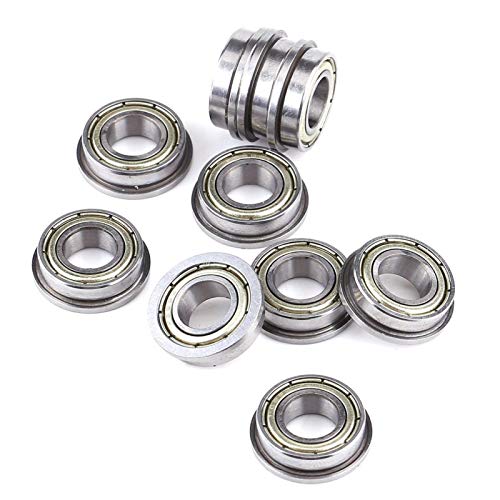 Kugellager,Radial Metall Stahl Flansch Kugellager 10 StüCke F688Zz Metall Stahl Doppel Geschirmt Flansch Kugellager 8 * 16 * 5Mm FüR Motor,Spielzeug,TüRen Und Fenster von Focket
