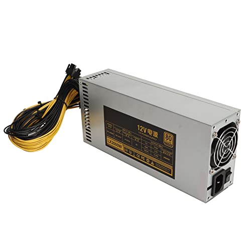 Focket Mining Netzteil mit 2000 W, Miner Netzteil mit 8 GPUs, Einkanal 2U Miner Netzteil für Bitmain Ethereum Bitcoin Mining Rigs, Krypto Miner Rig Zum Schürfen von Krypto Münzen Focket Mining Netzteil mit 2000 W, Miner Netzteil mit 8 GPUs, Einkanal 2U Miner Netzteil für Bitmain Ethereum Bitcoin Mining Rigs, Krypto Miner Rig Zum Schürfen von Krypto Münzen von Focket