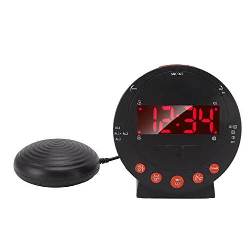 Super Lauter Wecker für Schwerschläfer, Vibrationswecker mit Bettschüttler, Digitaler Wecker mit Rotem Alarmlicht, USB-Ladeanschluss, für Schlafzimmer Schreibtisch Nachttisch von Focket