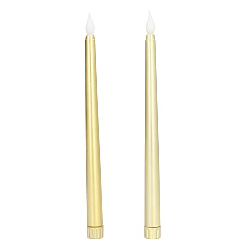 2 Stück Flammenlose Stabkerzen, Flackernde LED-Kerze, 11,0 Zoll Flammenlose Kerze, LED-Stabkerzen mit Realistischer 3D-Flamme für Party, Kirche, Kamin, Weihnachtsdekoration 2 Stück Flammenlose Stabkerzen, Flackernde LED-Kerze, 11,0 Zoll Flammenlose Kerze, LED-Stabkerzen mit Realistischer 3D-Flamme für Party, Kirche, Kamin, Weihnachtsdekoration von Fockety