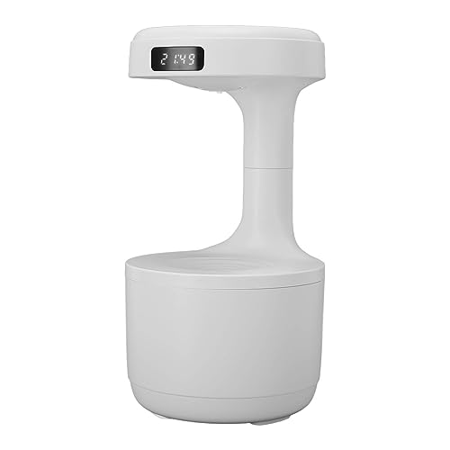 Fockety Anti-Gravity Wassertropfen Luftbefeuchter, 800ML USB Cool Mist Luftbefeuchter mit Nachtlicht, Anti-Gravity Wassertropfen leise Luftbefeuchter, LED-Uhr-Anzeige für Haus, Büro von Fockety