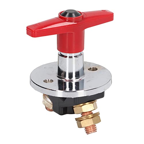 Batterietrennschalter, Universal 12V-60V 300A Hochstrom-Batterie Power Cut Isolator Kill Switch 10000-fache elektrische Lebensdauer, Knob Control Power Isolator Switch für Fahrzeug Marine Car Boat RV von Fockety