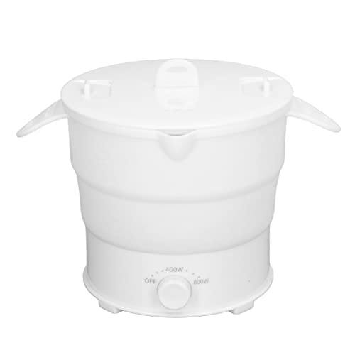 Elektrischer Kochtopf, 1.2L Tragbarer faltbarer elektrischer Kochtopf Kocher Reisetopf, Multifunktioneller lebensmittelechter Silikon-Elektrokocher, geeignet für Wohnheim Camping von Fockety