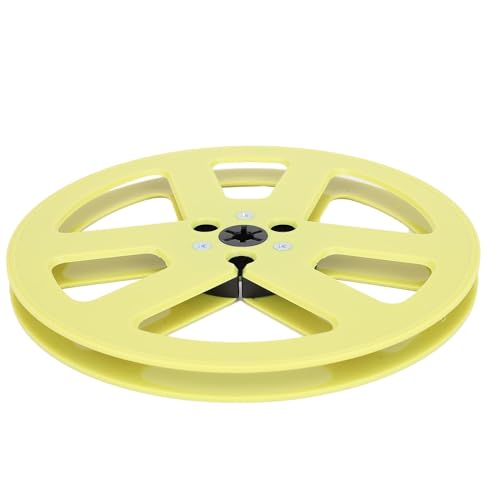 Fockety 1/4 7 Zoll Leere Klebebandrolle, ABS -Kunststoff Universal Rolle, um eine Rolle mit 6 Winddichten Löcher für Open Sound Tape Recorder Aufzunehmen (YELLOW) von Fockety