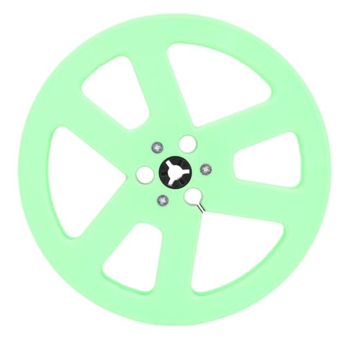 Fockety 1/4 7 Zoll leere Tonbandspule, 6 Löcher offene Spule Audio-Aufwickelspule, universelle offene Spule Tonband leere Spule für Tonbandgeräte, für TEAC Studer Öffnungsmaschine (GREEN) von Fockety