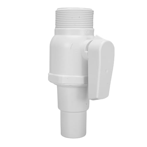 Fockety 1,5 Zoll 2 -Wege -Ballventil, PVC ABS -Plastik ohne Rost Union End mit Handgespannten Nüssen für Schnelle Verbindung, für Poolfilter -Skimmerpumpe 50psi Maxuelle Druck von Fockety