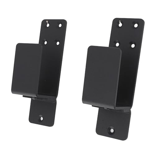 Fockety 2 Stück Türbarikade-Halterungen, 2 X 4 Tür-Stangenhalter, Stahl-u-Halterung, Garagentor-Verstärkungsshagerung, Sicherheit (BLACK) von Fockety