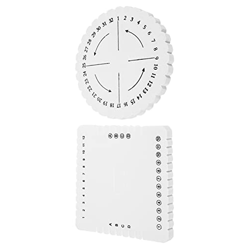 Fockety 2pcs Eva Kumihimo Dispincipt to -webing -Werkzeug Zum Weben von Seilweben, das für DIY Enthusiasten Wiederverwendbar Ist (Kreis und Quadrat) von Fockety