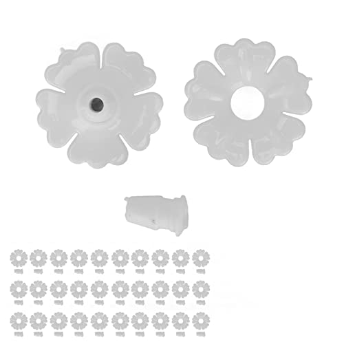 Fockety 30 Stück Kolibri-Futterspender-Eratzblumen, Leuchtende Farben, Kunststoff-Vogelfuttter-Ersatz, Langlebige Kolibri-Futterspender-Blume MIT Blumenmotiven Betende (White) von Fockety