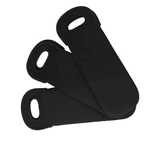 Fockety 3pcs Neopren Wine Flaschenschutz, Hohe Elastizität Weichabdeckung für den Vibrationsdruckschutz, Wasserdichte Staubdicht mit Griff für die Einfache Tragestation von Fockety