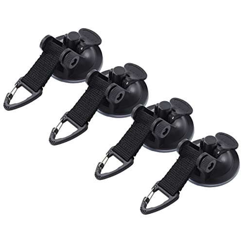 Fockety 4pcs Saugnapf, Tragbarer, Leichter, Robuster Saugnapf, Wasserdichtes Campingplanen-Zuubehör, Auto-Camping-Zurgurt-Saugna-Zumtzurren von Auto-Markisen, Boots-Campingge von Fockety