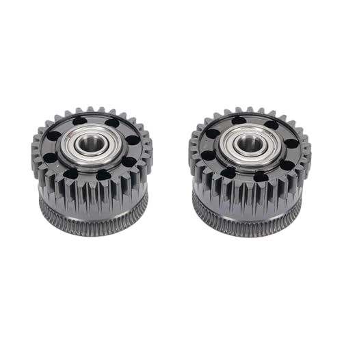Fockety All Metal Extruder Gear Kit, 2pcs 3D -Drucker All Metal DLC Beschichtet Gehärteter Stahlgetriebe für K2 von Fockety