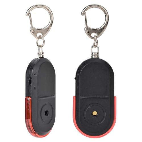 Fockety Anti Lost Alarm Key Finder Wireless Whistle Sound Locator LED -Licht für Easy Key Wallet MP3 Finder, Grün (Rot) von Fockety