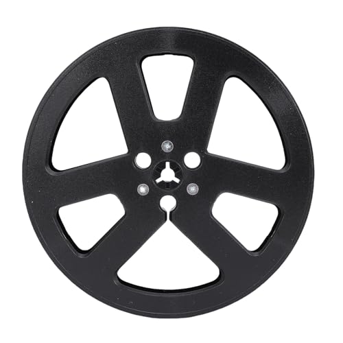 Fockety Aufwickelspule, 1/4 7 Zoll 6 Löcher NAB Flansch Spule für Bandrekorder, leere Bandspule, Analog Aufnahmespule für Langspielplatten, offene Audio Bandspule zum Aufnehmen (BLACK) von Fockety