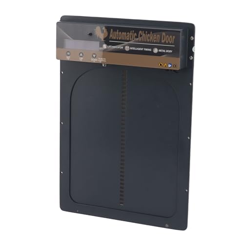 Fockety Automatische Hühnerstalltür, 3 in 1 SolarbieBen Automatische HühnstallTür -Mit -Timer und Lichtsensor SolarbieBene Hühnertür Mit Fernbedienung für Gernflügel (Grey) von Fockety