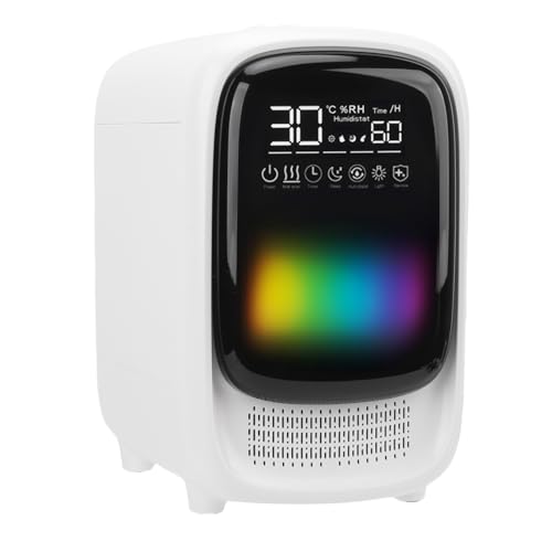 Fockety Cooler Mist -Luftbefeuchter, 4 in 1 3,5 L Großer Farbenfrohe LED -Licht Nachtlicht -Luftbefeuchter, Desktop -Luftbefeuchter ätherische (EU-Stecker 100-240V) von Fockety