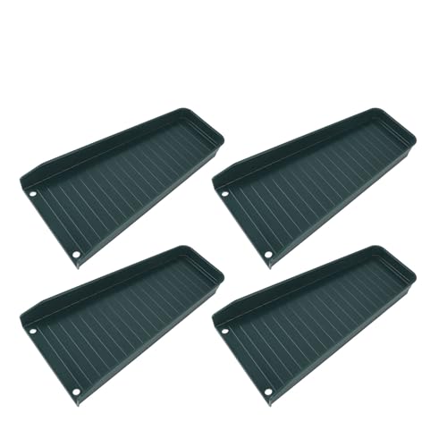 Fockety Dachrinne Downspout Erweiterungen, 4pcs Kunstoff Harter Regenrinne Downspout Splash Block 16.3x2,0in Einfach Zu Installieren Dachrinne Splash Guards MIT 8 BefestInungungsnägele (GREEN) von Fockety