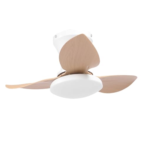 Fockety Deckenventilator mit Licht, 52 Zoll Moderner Deckenventilator mit Fernbedienung, 3 Bauchmuskeln, Milchig Weißem Lampenschirm, 6 -Geschwindigkeits -Einstellungen, Dimmbares LED von Fockety