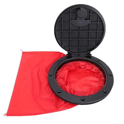Fockety Deckplatten-Set Deckklappe mit Aufbewahrungstasche für Kajak-Bootsangelausrüstung, runde Kajak-Klappe mit Befestigungsschrauben, Bootszubehör (6 Zoll) von Fockety