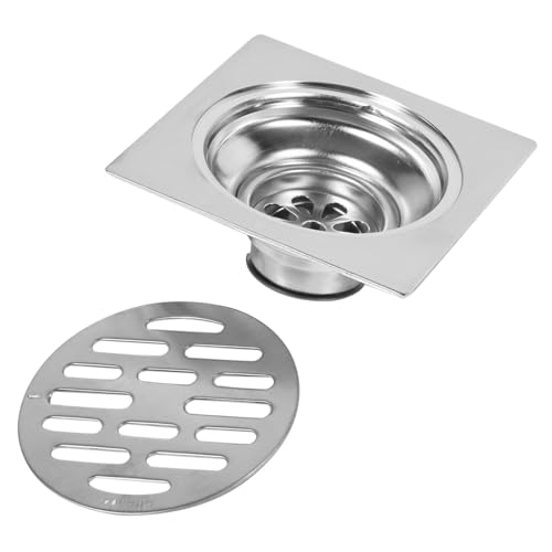 Fockety Dicker Edelstahl-Anti-Odor-Duschabfluss mit Haarsieb, Verhindert Unangenehme Geruch für Küche, Badezimmer (Typ 3) von Fockety