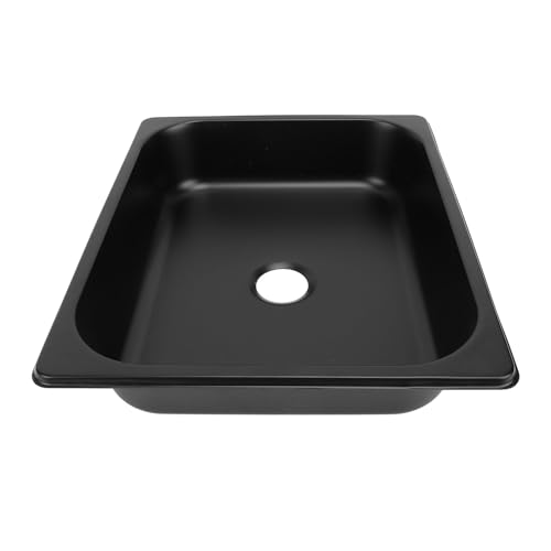 Fockety Drop-In-Küchenspüle, 325 X 265 X 65 Mm, Quadratische RV-Barspüle mit 40-mm-Auslauf, Gummidichtung, Unterbauspüle aus Edelstahl 304, Einzelbecken für die (Kunststoff schwarz von Fockety