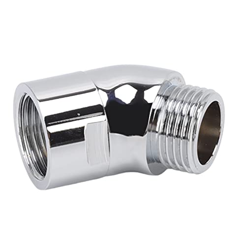 Fockety Duschkraumer, Handgriff-Duschknieadapter aus Messing, um 135 Grad Drehbarer Duschkopfknieadapter mit G1/2-Zoll-Innen- und Auzengewinde Zumglesen des Duschkopfs Fockety Duschkraumer, Handgriff-Duschknieadapter aus Messing, um 135 Grad Drehbarer Duschkopfknieadapter mit G1/2-Zoll-Innen- und Auzengewinde Zumglesen des Duschkopfs von Fockety