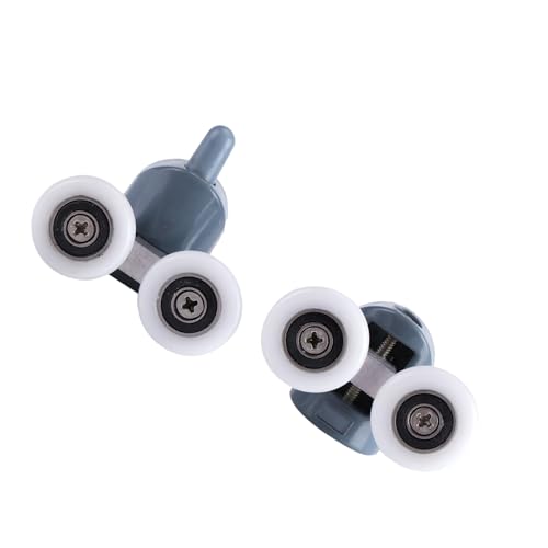 Fockety Duschtür -Rollen Riemenscheiben - Geräuschloser Glatte Zwillingswalzen für die Meisten Duschkabinen, 8 Stücke (Doppelräder) von Fockety