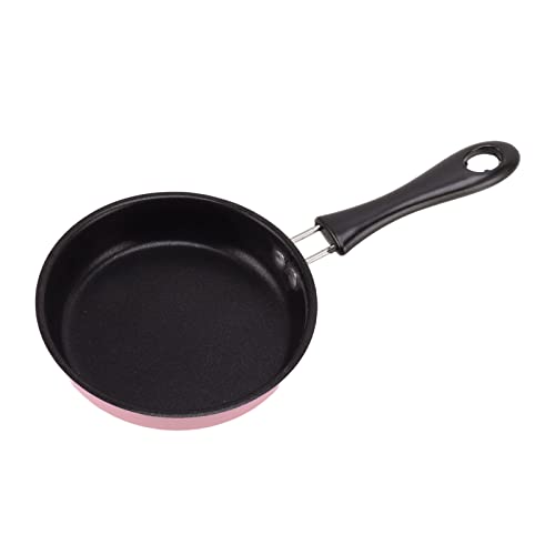 Fockety Eier-Bratpfanne, antihaftbeschichtete Mini-Eier- und Omelette-Pfanne aus Edelstahl mit langem Griff, kleine Eierpfanne, Eierpfannkuchen-Maker für Gas-Induktionsherde (PINK) von Fockety