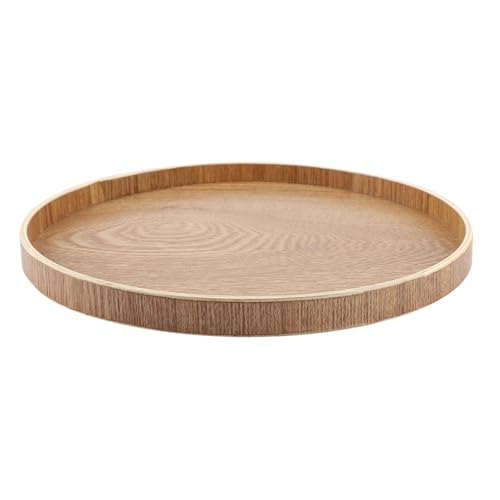 Fockety Einzigartiges Design Holz Serviert Tablett Vintage -Teller für Tee -Set Früchte Lebensmittel für Wohnkultur (30cm) von Fockety