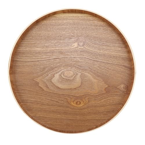 Fockety Einzigartiges Design Holz Serviert Tablett Vintage -Teller für Tee -Set Früchte Lebensmittel für Wohnkultur (33 cm) von Fockety