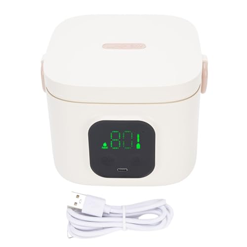 Fockety Electric Lunch Box, 30W USB Fast Heizung 800 Ml 304 Edelstahl Isoliertes Lebensmittelbehälter mit 14000 -mAh -Akku und Leckschutz für Home Office Travel von Fockety
