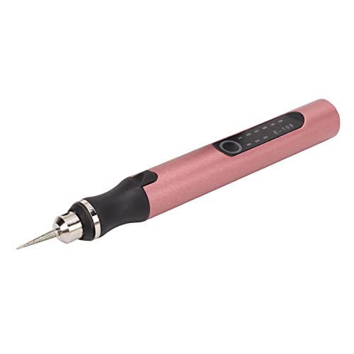 Fockety Elektrische Gravurstift-set, Prostaerafladbarer USB-Schleifstift Mini Elektrische Graviermaschinen Akku-Rotationenwerk, Tragbar Rotationsgravierer für Schmuck Holz Glas (Roségolden) von Fockety