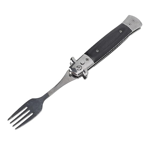 Fockety Faltbare Gabel, Edelstahl Gabel Wiederverwendbare Automatische Faltbare Für Reisen Outdoor Geschirr Wandern Survival Camping Besteck Schnellöffnung von Fockety