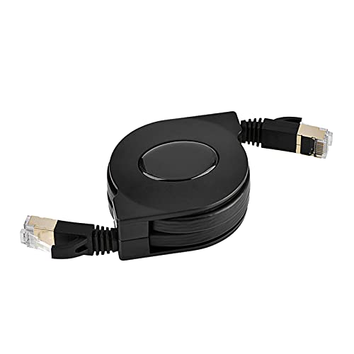Fockety Flache Einziehbare Cat7 RJ45 LAN -Kabel Hochgeschwindigkeit 10 Gbit/S Kupfer -Ethernet Kabel für Computermodemschalter Schwarz 1,5 M Fockety Flache Einziehbare Cat7 RJ45 LAN -Kabel Hochgeschwindigkeit 10 Gbit/S Kupfer -Ethernet Kabel für Computermodemschalter Schwarz 1,5 M von Fockety