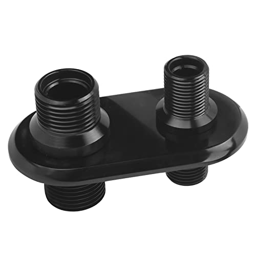 Fockety GM Performance Compatible A/C Bulkhead -Stecker - Bearbeiteter Aluminium AC Schlauchanschluss für Hot Stabfahrzeuge (BLACK) von Fockety