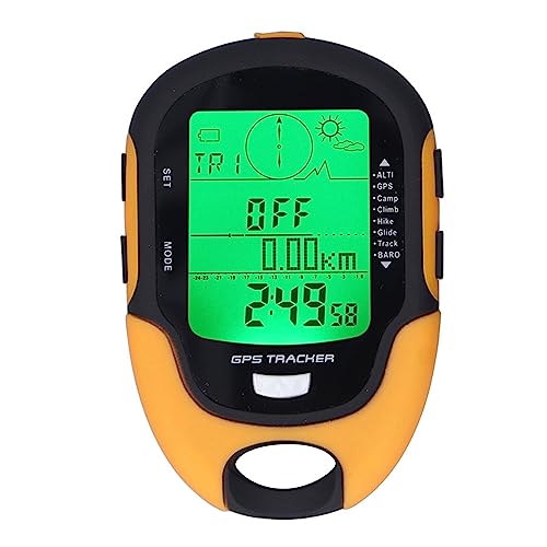 Fockety GPS-Barometer, IPX4 Wasserdichter Multifunktionaler Höhenmesser, Kompass, Wettervorhersage-Thermometer, Luftdrucktester mit Hochpräzisem Sensor, LED-Taschenlampe, Aufzeichnung von Fockety