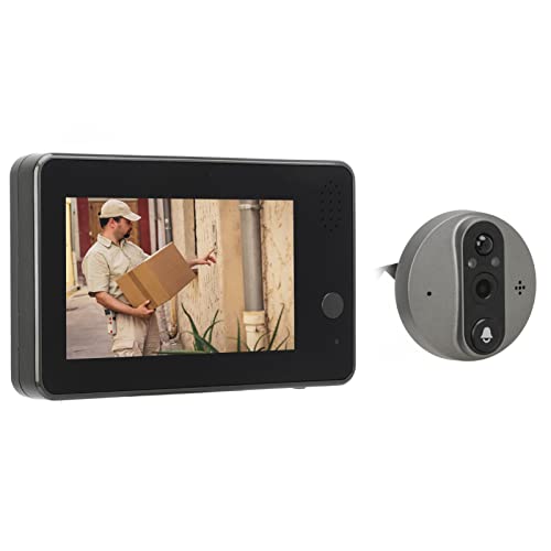 Fockety Gucklochkamera für Wohnungstür, 4,3-Zoll-IPS-Bildschirm 1080P 170 ° Weitwinkel-WLAN-Türspion-Viewer, Video-Türklingelkamera mit Bewegungserkennung, Digitale Fockety Gucklochkamera für Wohnungstür, 4,3-Zoll-IPS-Bildschirm 1080P 170 ° Weitwinkel-WLAN-Türspion-Viewer, Video-Türklingelkamera mit Bewegungserkennung, Digitale von Fockety