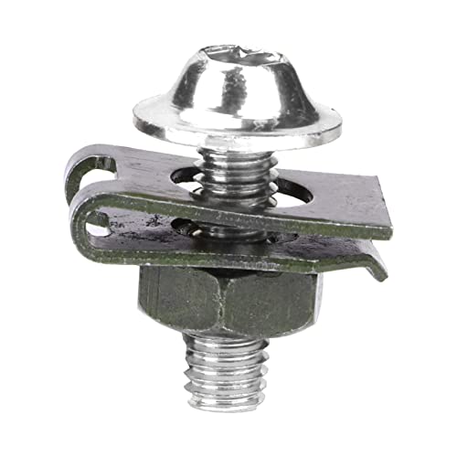 Fockety Hochwertiger Motorradverkleidungsclip -Nuss -Kit Korrosionsbeständiger Befestigungsclip für Roller M5 Bolzen (SILVER) von Fockety