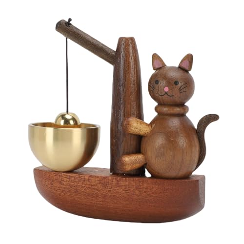 Fockety Hölzerne Ladenglocke, Türklingel aus schwarzem Walnussholz, Türklingel mit Katzenmotiv, Türklingel zum Aufhängen, rustikales Einweihungsgeschenk, einfach zu installieren Fockety Hölzerne Ladenglocke, Türklingel aus schwarzem Walnussholz, Türklingel mit Katzenmotiv, Türklingel zum Aufhängen, rustikales Einweihungsgeschenk, einfach zu installieren von Fockety