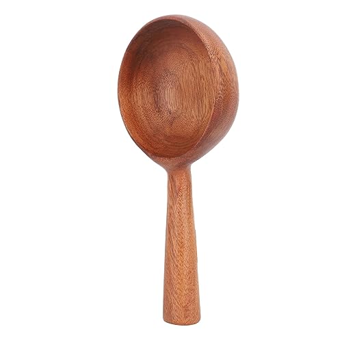 Fockety Holzkelle Löffel, Akazienholz Exquisit Polieren Glatt und Zart Badesalz Schaufel Langer Griff Anti Spott Multifungionale Suppenlöffel für Kochen, Rügehern, Bad von Fockety