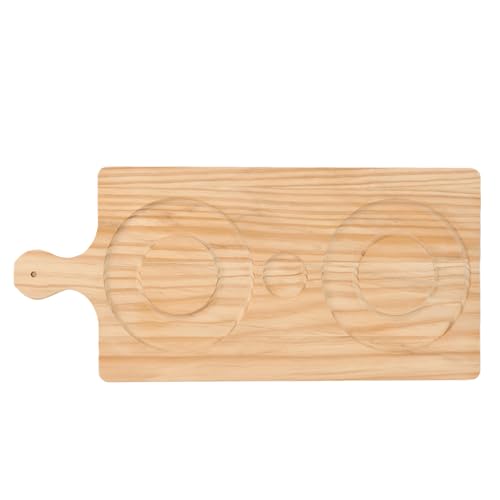 Fockety Holzsalzrimmer, Zuckersalz Rimmer Doppelblech Salzrimmer Tablett mit 40 Ml Edelstahlschale für Restaurants, Küchen, Zuhause, Cafés, Bar Pub Resorts von Fockety
