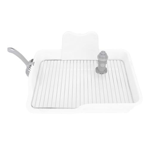 Fockety Hundeköpfchen, Stallstruktur Hundetoilette Edelstahl Töpfchen -Trainingstable Pee Padhalter für Mittelgroße Kleine Rassen (White) von Fockety