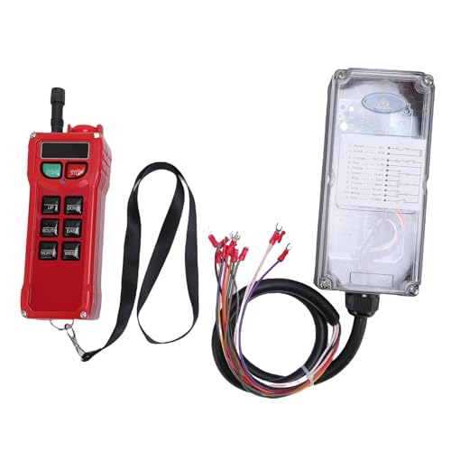 Fockety Industrielle Fernbedienung, 8 -Taste -Kran -Hufe -Steuerung Radio -Sender Crane Radio -Controller mit Notstandsschalter für Elektrische Hebezeuge Overhead Crane Beton von Fockety