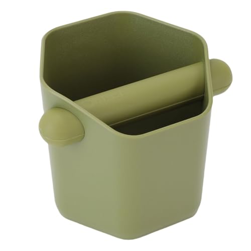 Fockety Kaffee -Knockbox, 600 Ml Große Kapazität Ruhige Anti -Schlupf -Sechseck -Prisma -Form Kaffee Bodenklopfen mit Abnehmbarer Klopfbar für Kaffeemaschinezubehör (GREEN) von Fockety